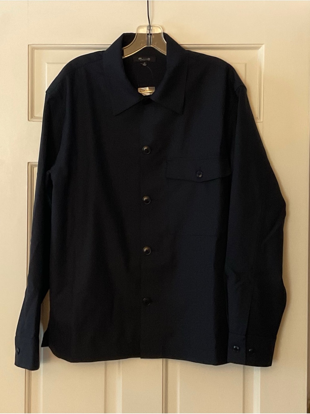 Madewell Overshirt in Wool-Blend Herringbone Shacket Black Men’s Medium NWT - Picture 6 of 11